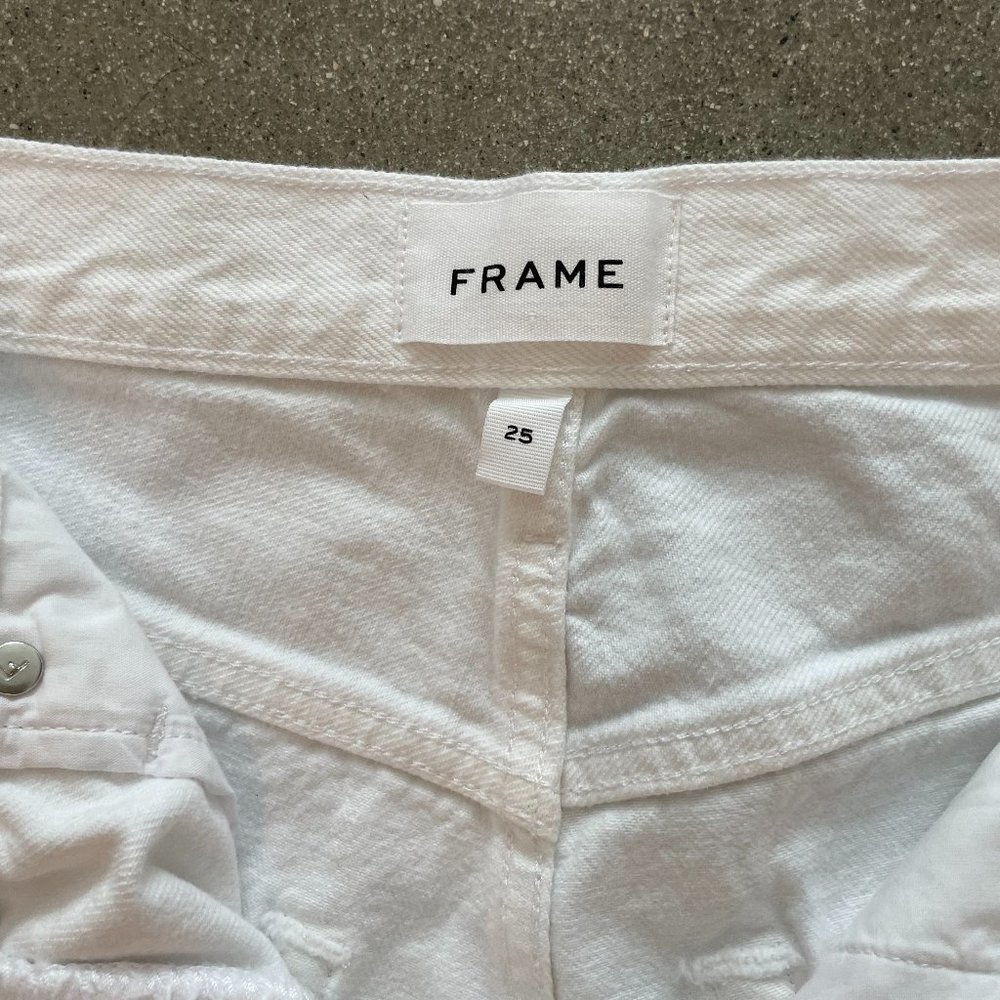Frame High Rise Vintage Short White - Picture 6 of 7